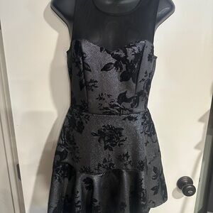 4/$16 Trixxi Elegant Black Floral Dress